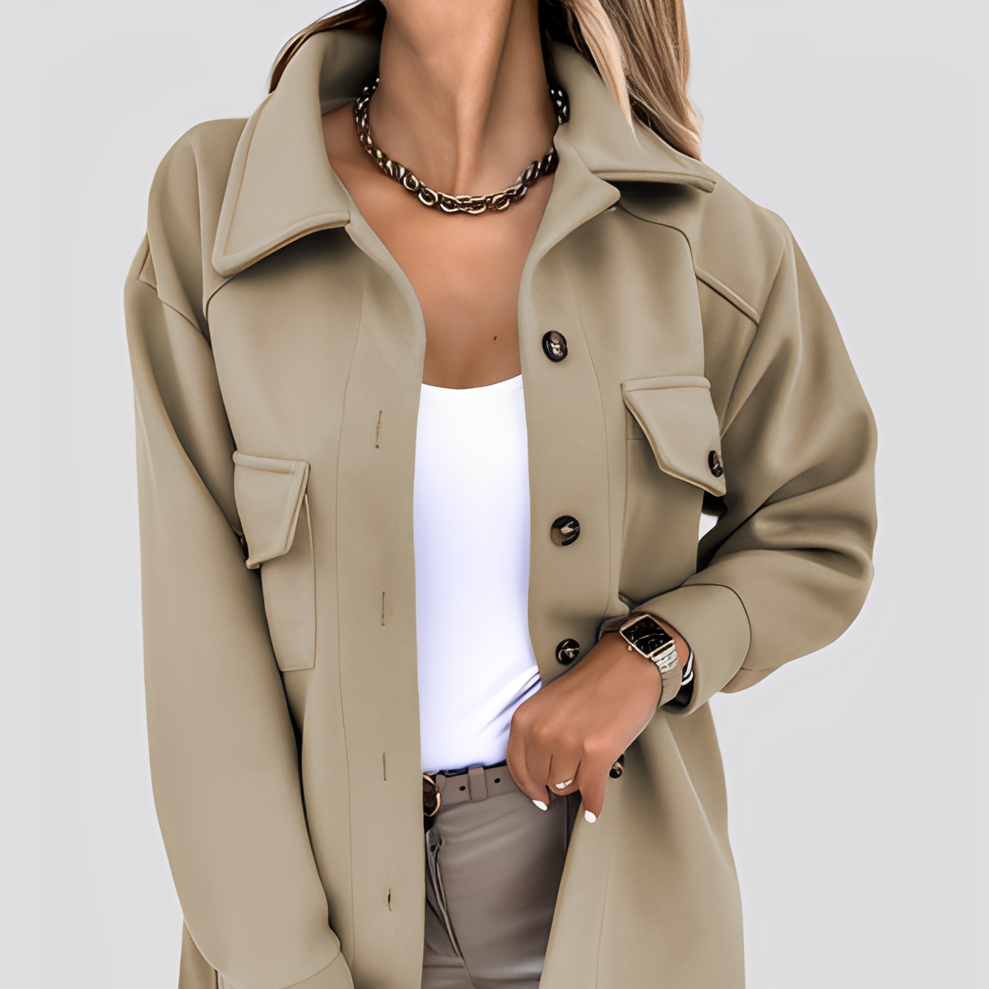 WW | Damen Leichtgewicht Wolle Reverskragenjacke