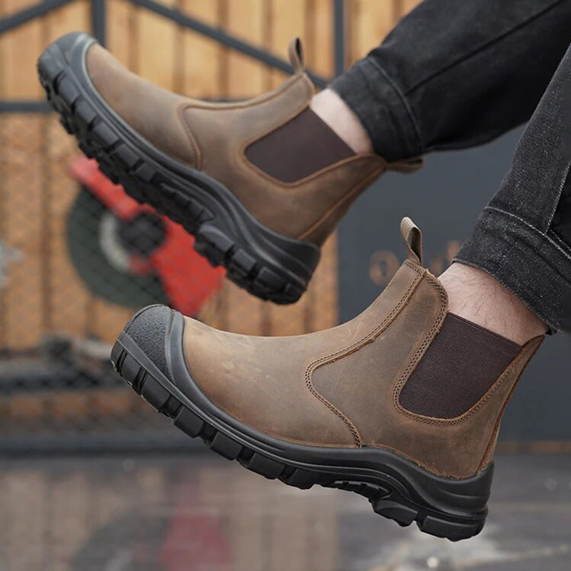 WW | Chelsea Boots Leder Elastische Einsätze Strapazierfähige Sohle Mit Gutem Grip