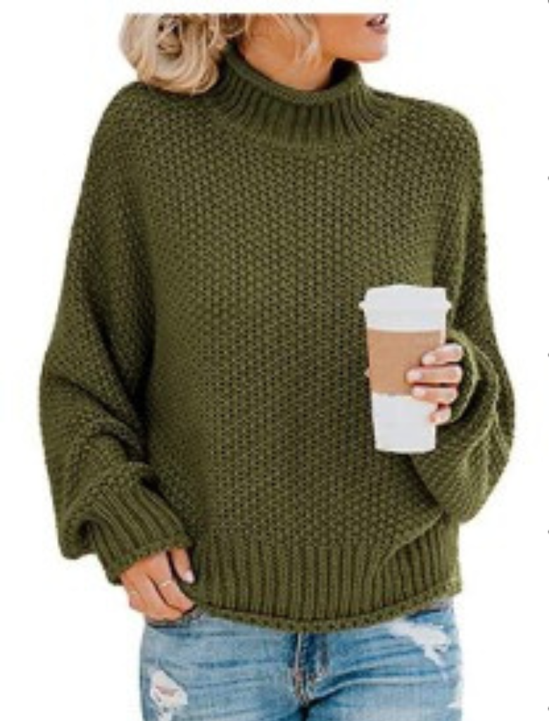 WW | Solid-colored Long-sleeved Sweater