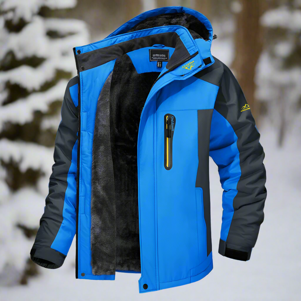 WW | Winter Jacket Windproof and Insulated Hood and Multiple Zip Pockets