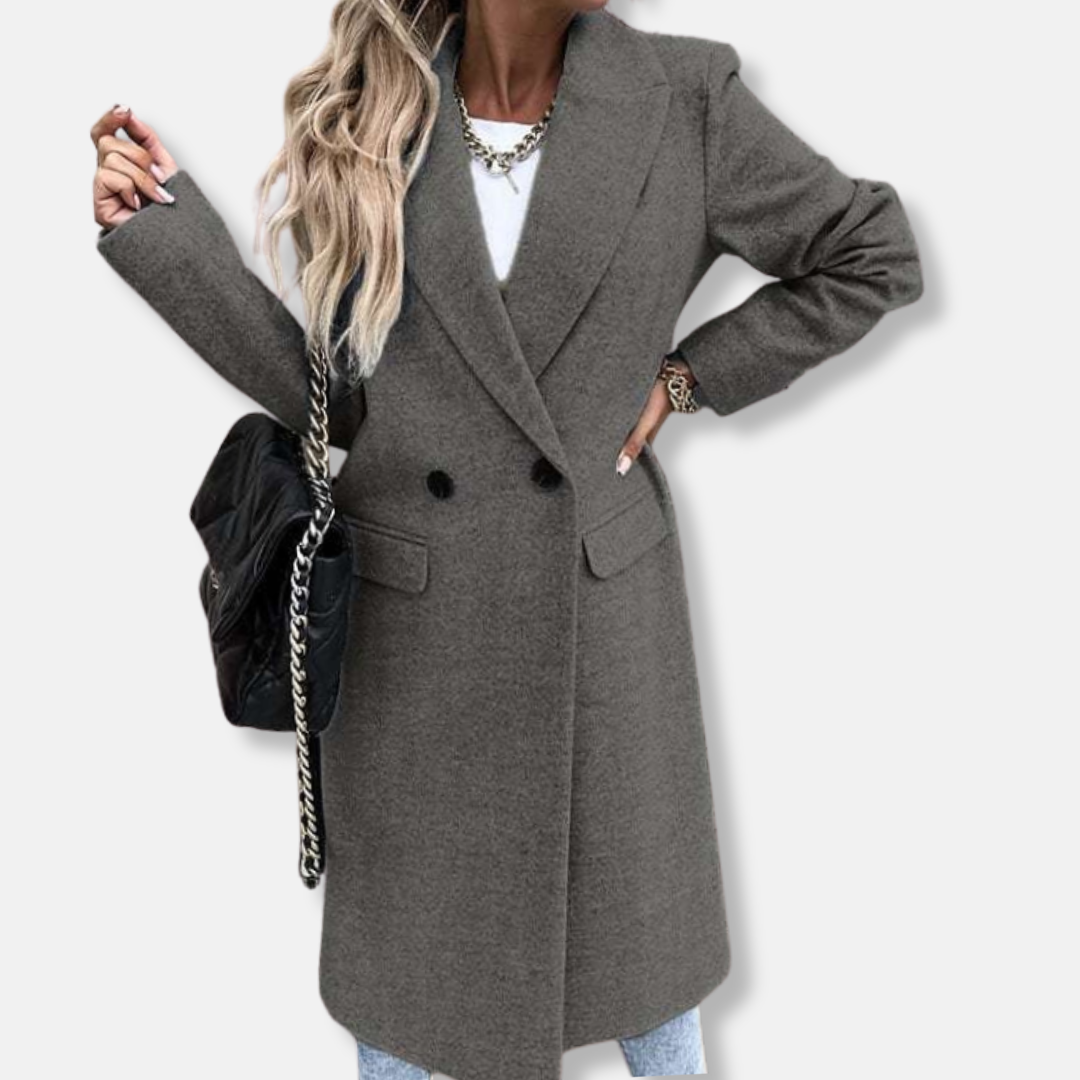 WW | Long Coat - Tailored Fit - Wool - Button Fastening - Classic Lapel