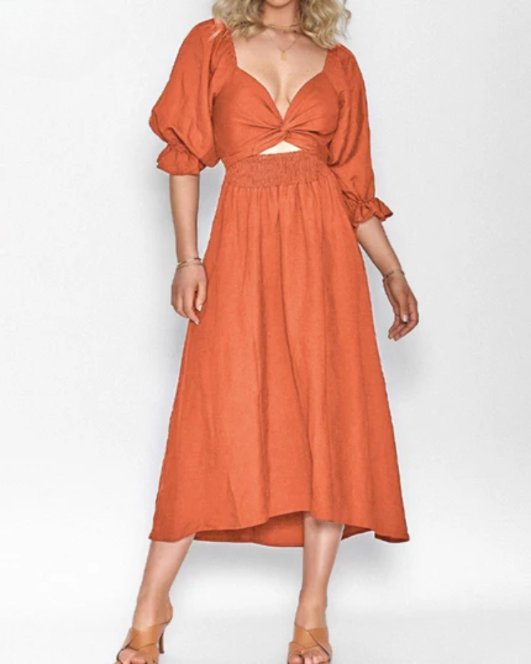 Diana | Dress with ruffled sleeves