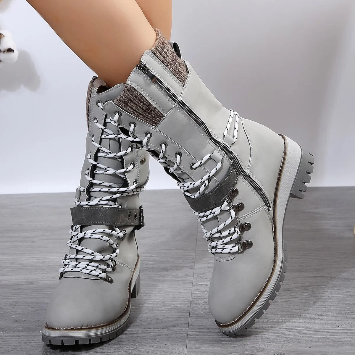 WW | Warm Cotton High Snow Boots