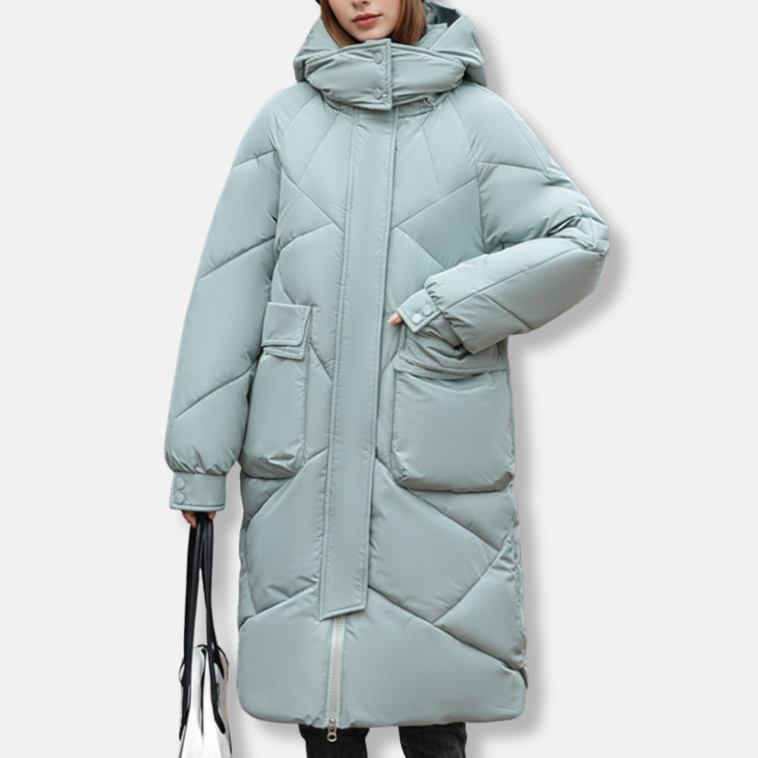 WW | Coat - Quilted - Oversized Fit - Maxi Length - High Neck Hood