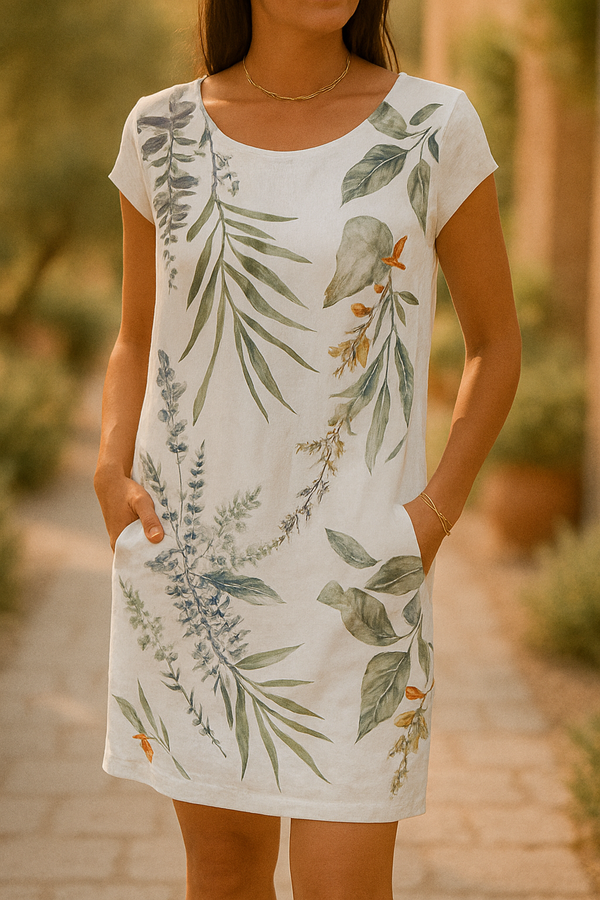 Ranya™ | Elegantes Kleid aus Baumwolle und Leinen