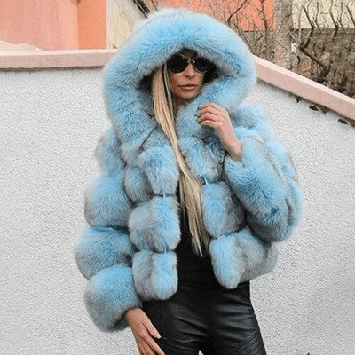WW | Oversized Faux Fur Coat - Plush & Warm - Hooded Winter Jacket