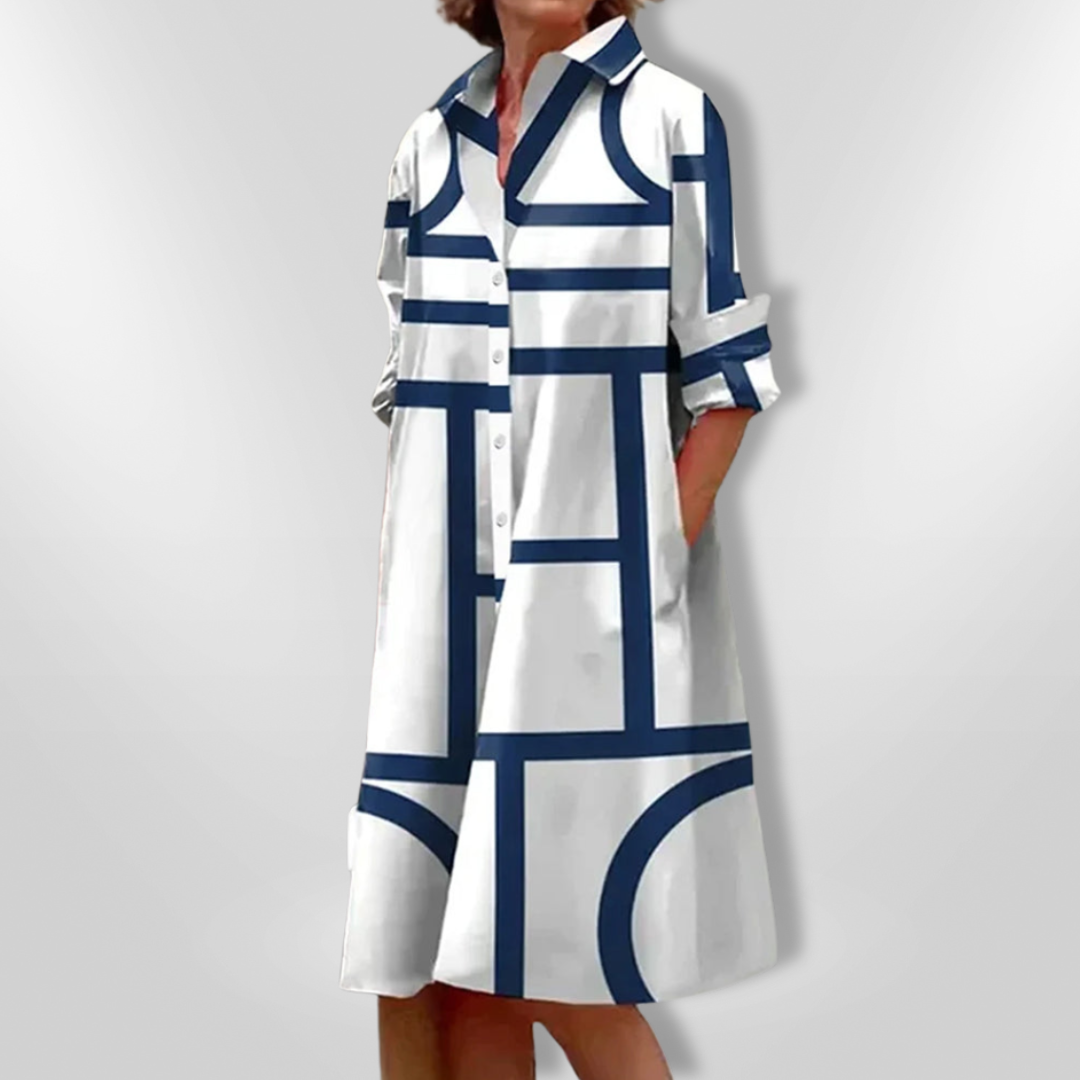 VanDeZaar® | Midi Dress with Geometric Pattern