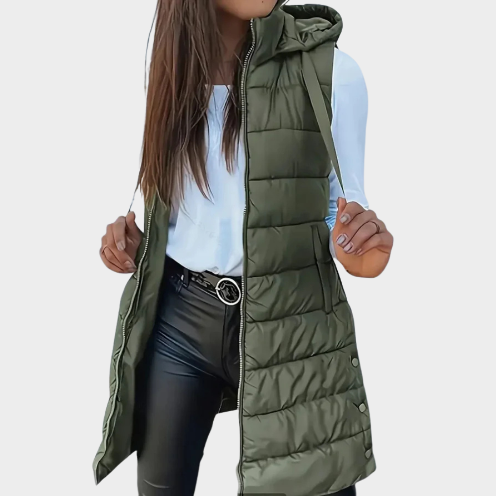WW | Long Padded Hooded Vest