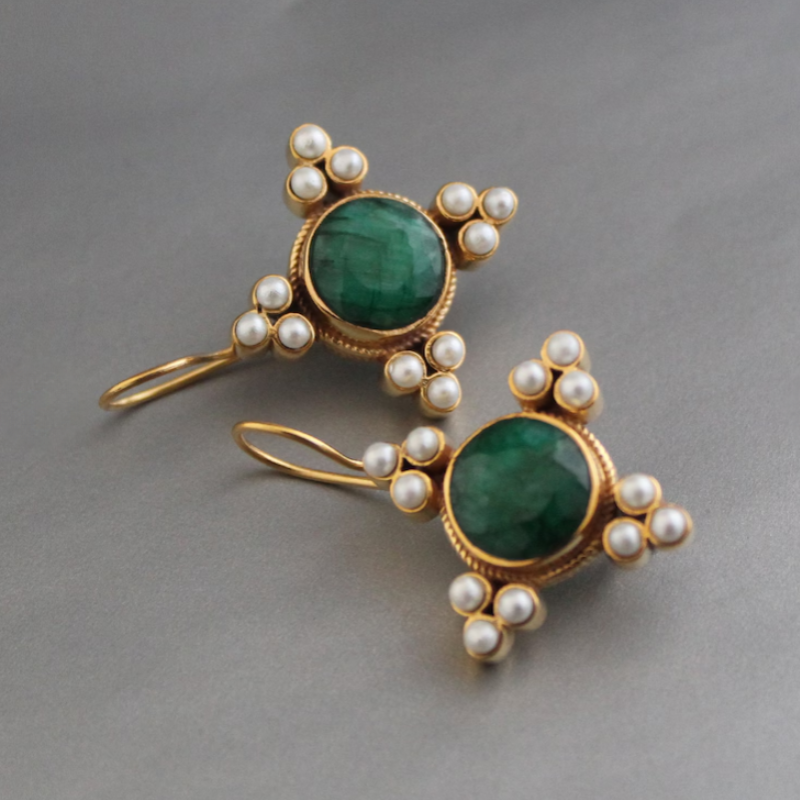 WW | Pearl Harvest Drop Earrings Gold Plated
