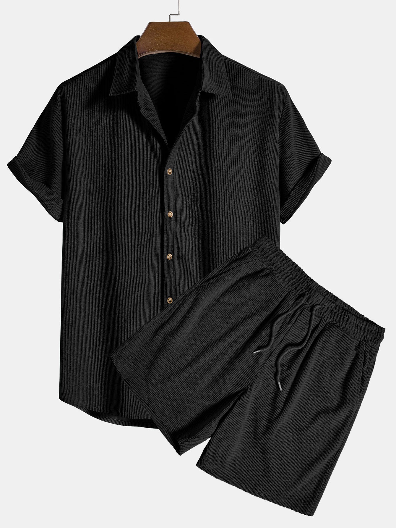 Corduroy shirt and shorts