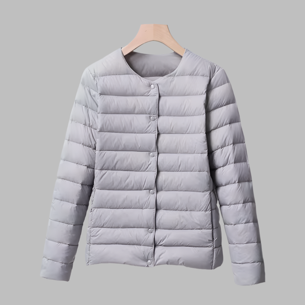 WW | Tragbare Wattierte Jacke Ohne Kragen Für Frühling Und Winter