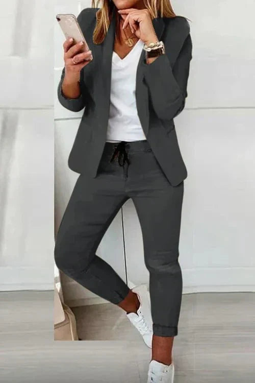 WW | Langärmeliger Blazer Und Hose Stil