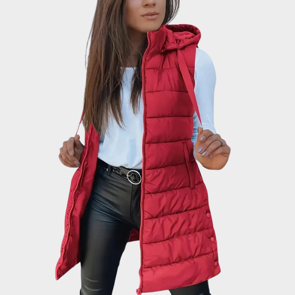 WW | Long Padded Hooded Vest