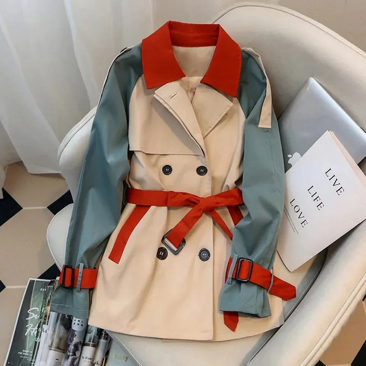 WW | Women's Color Block Trench Coat