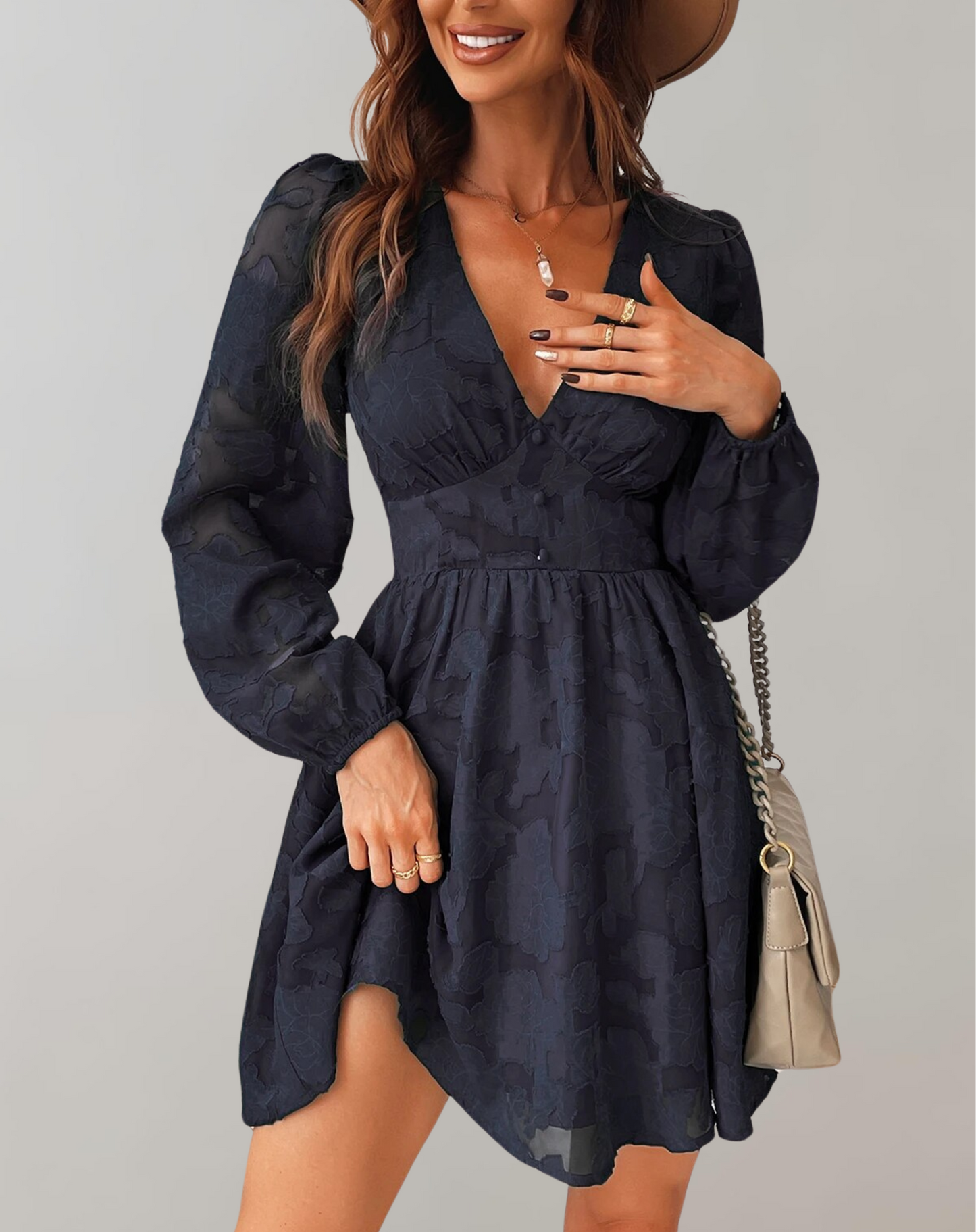 WW | V-ausschnitt Minikleid