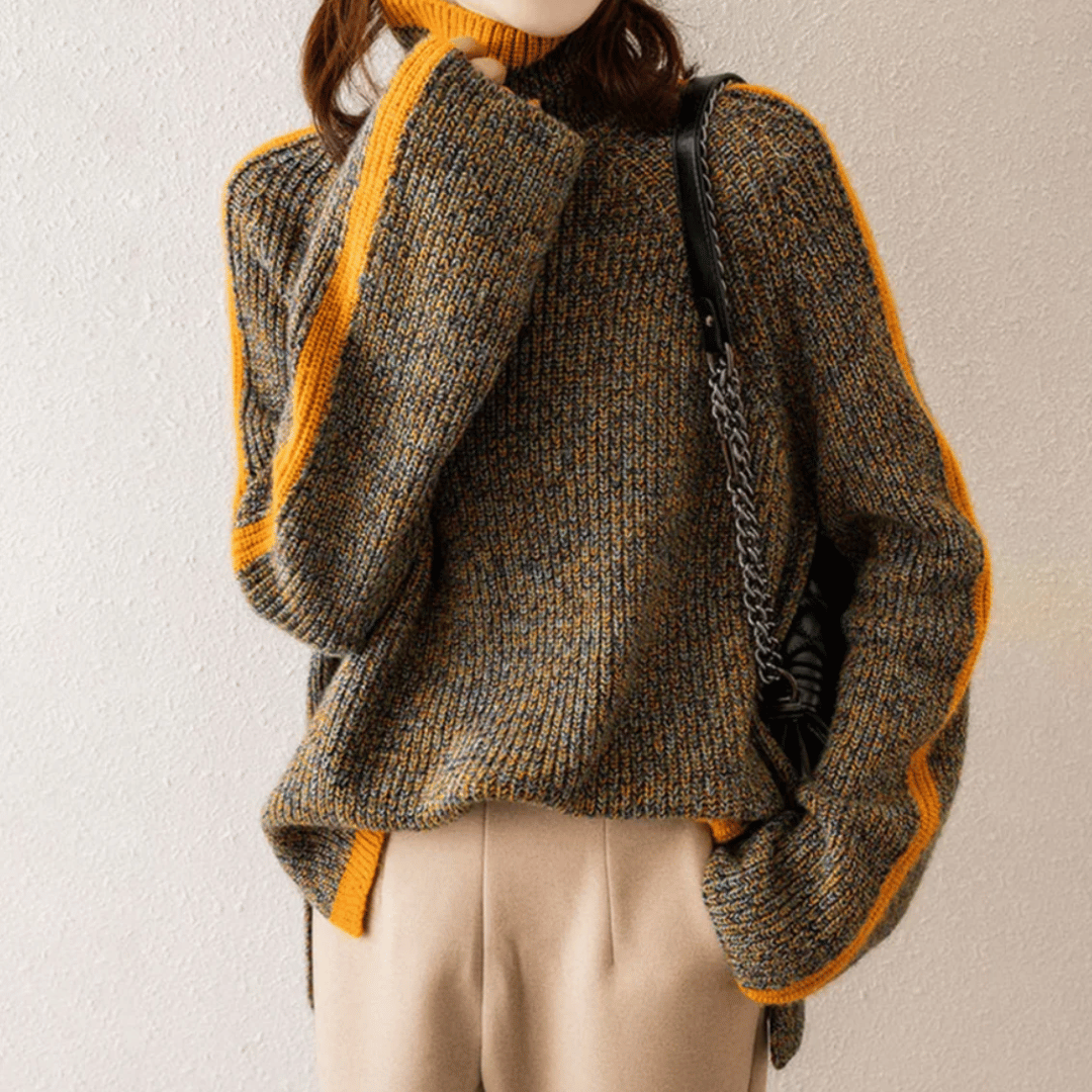 WW | Ravelyn Melange-Strick-Rollkragenpullover