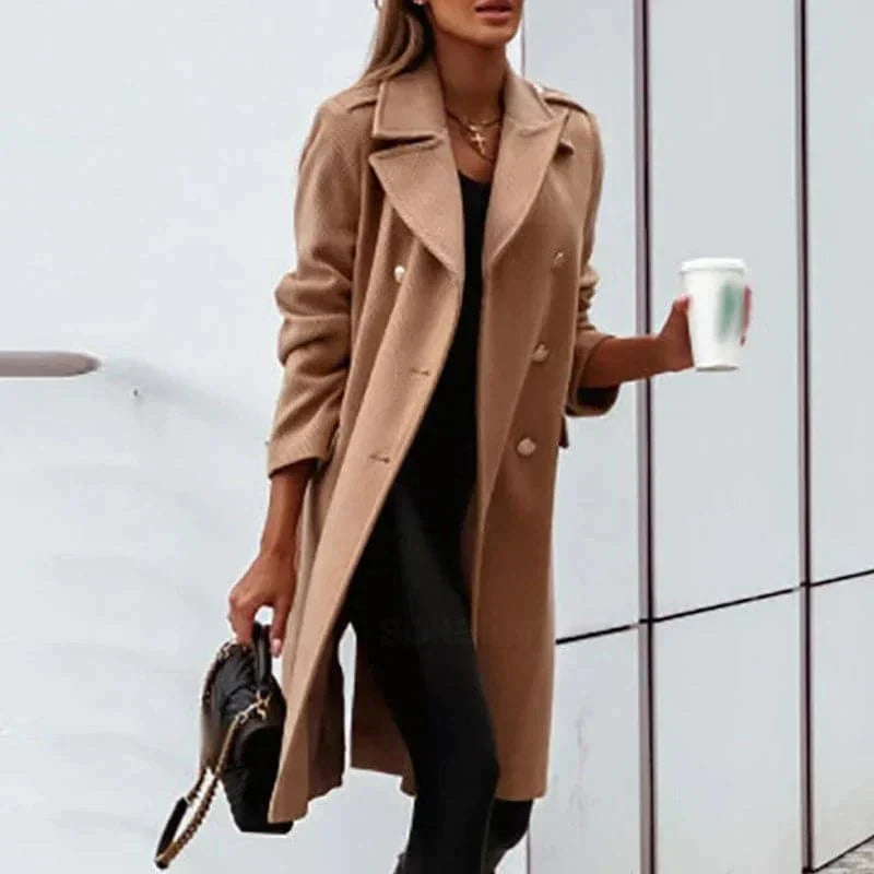 WW | Coat - Double-breasted - Knee-length - Elegant and Classic Design