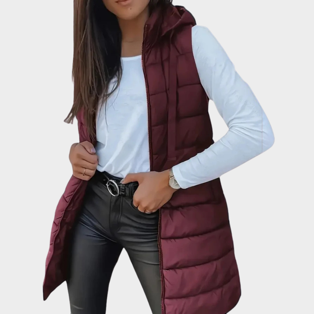 WW | Long Padded Hooded Vest