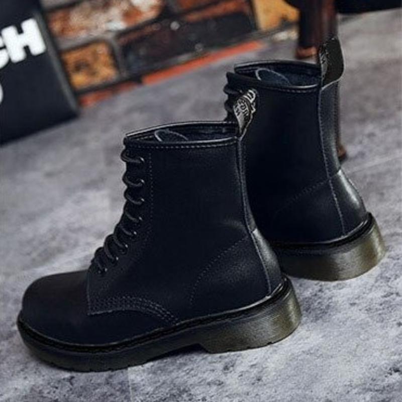 WW | Kampfstiefel Leder Schnürung Knöchelhoch Robuste Gummisohle