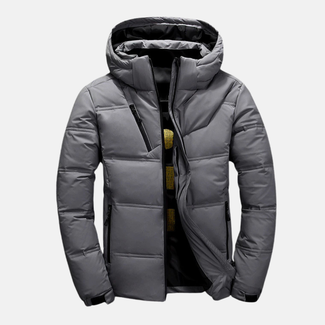 WW | Pufferjacke Ge Quiltetes Design mit Kapuze Verstellbare Ärmel mit Reißverschlusstaschen
