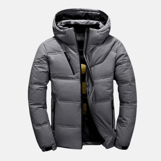 WW | Pufferjacke Ge Quiltetes Design mit Kapuze Verstellbare Ärmel mit Reißverschlusstaschen
