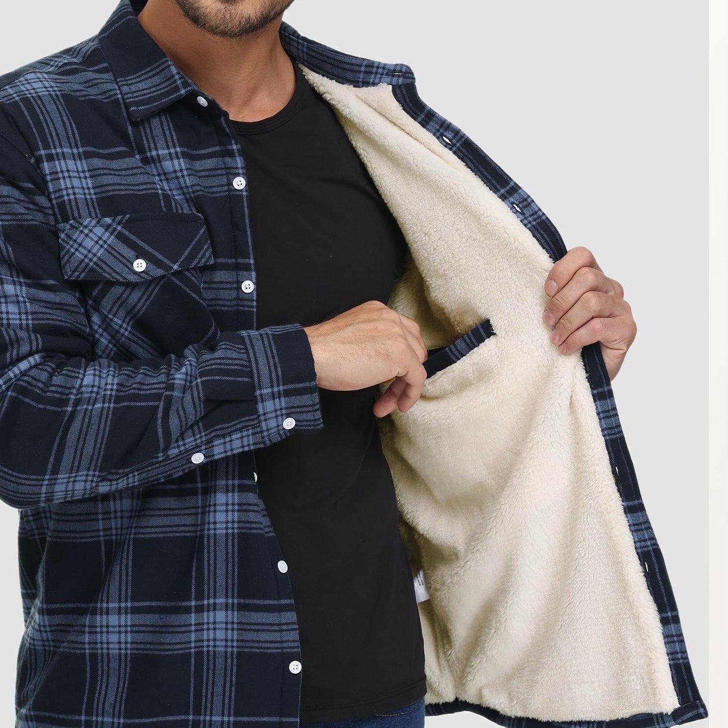 WW | Fleecegefütterte Karobluse Jacke