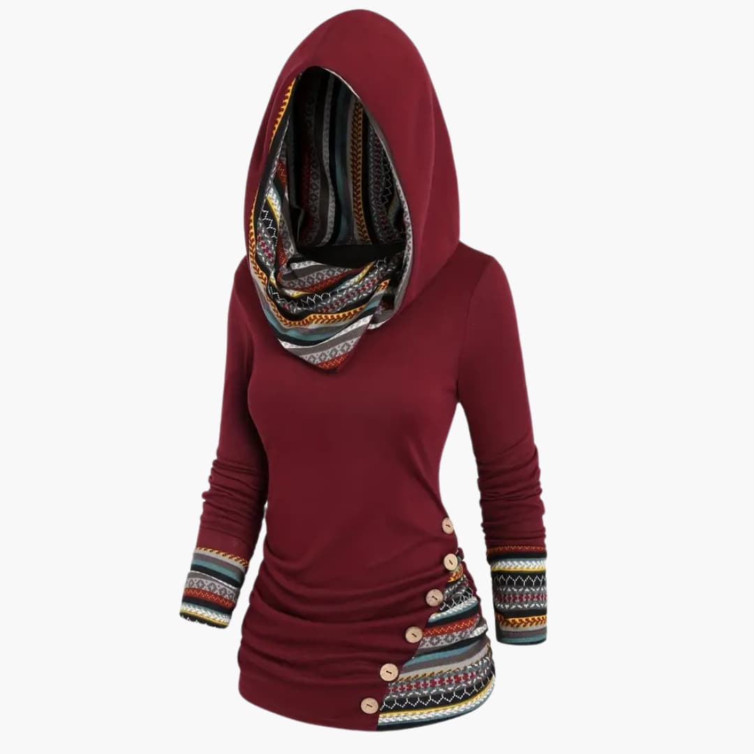 WW | Stylish Women's Hoodie with Ethnic Print