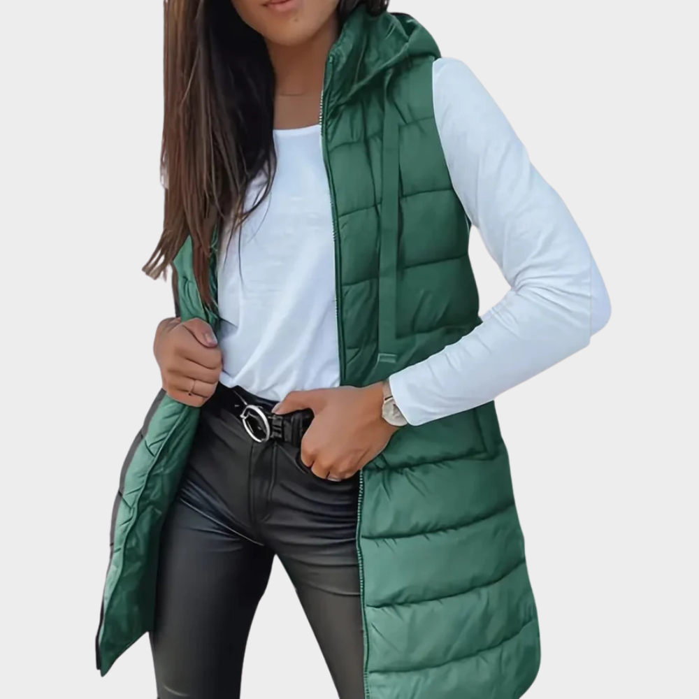 WW | Long Padded Hooded Vest