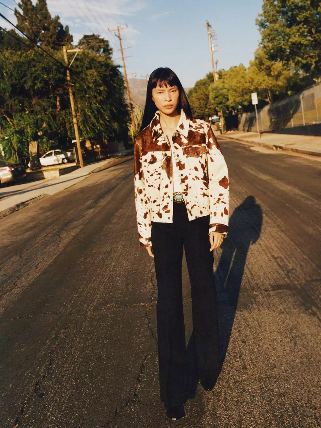 WW | Gemusterte Lederjacke