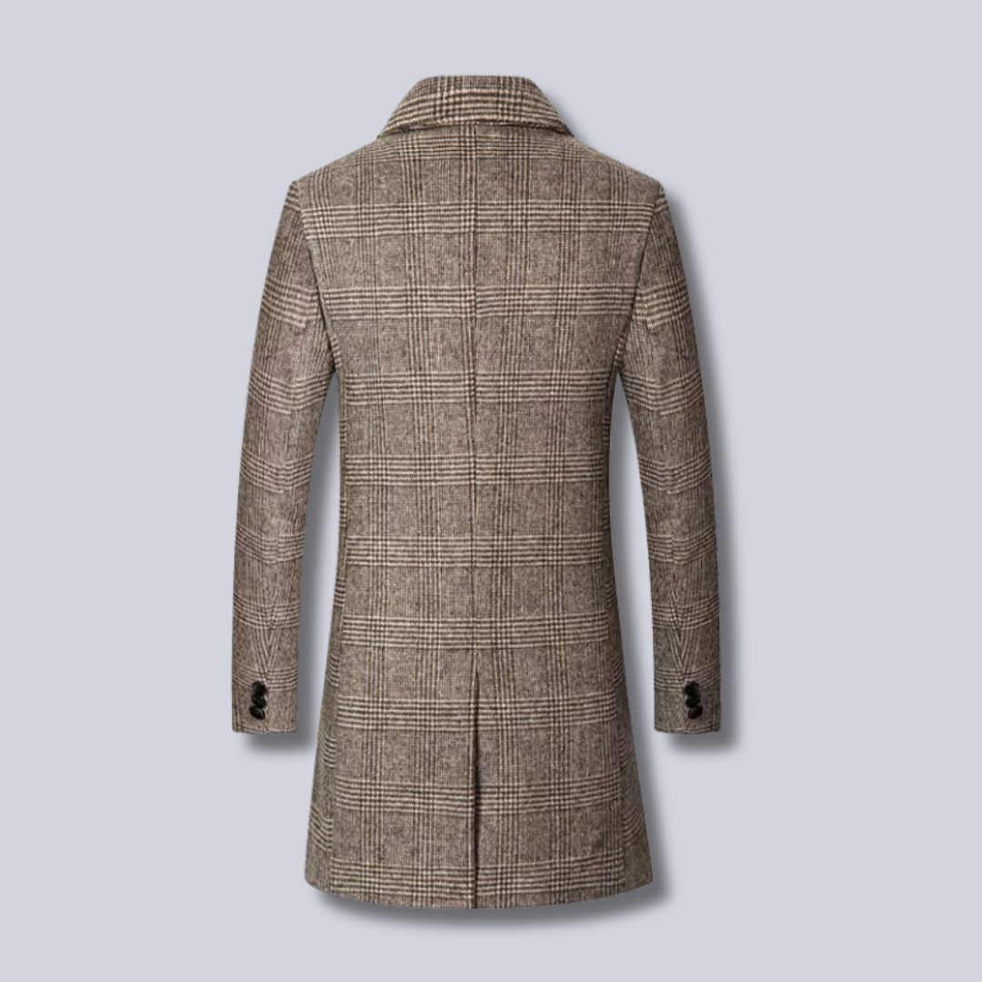 WW | Checked Wool Trench Coat