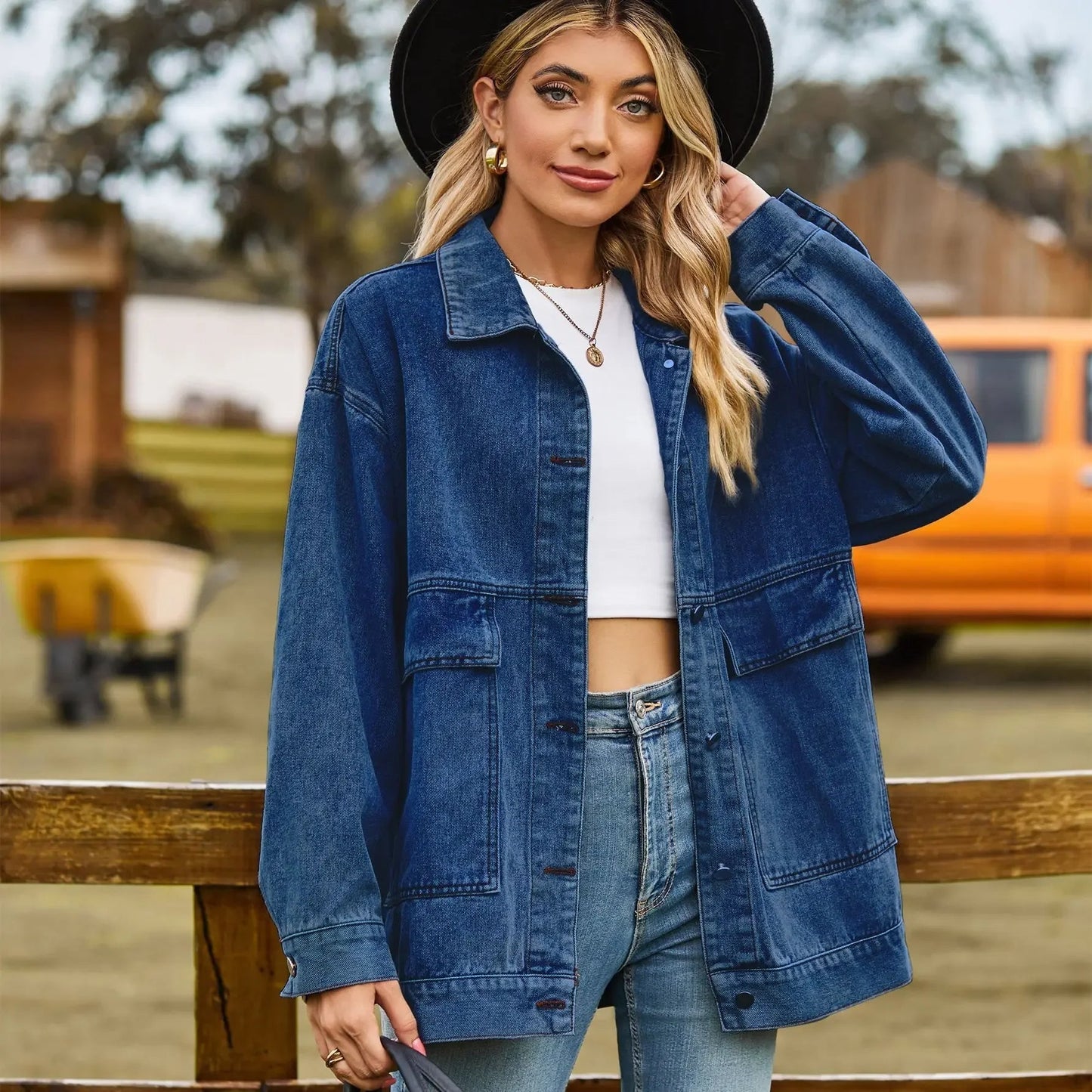 WW | Classic Vintage Denim Jacket for Women