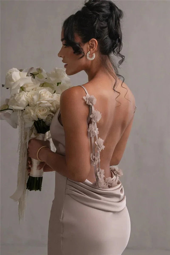 Nina™ Luxurious Ruffled Silk Party Dress