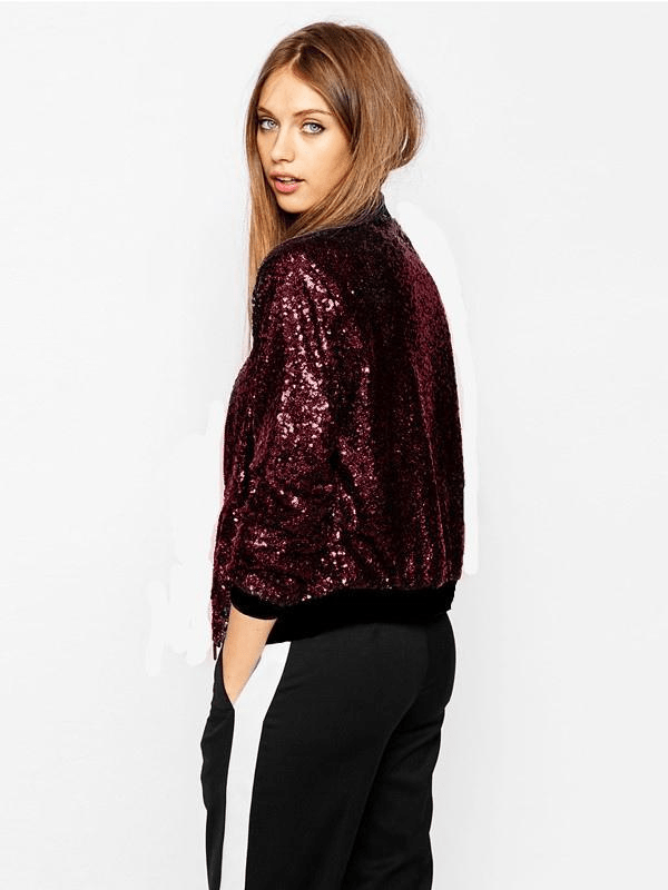 WW | Bomber jacket - Shimmering statement piece - Party and evening wear