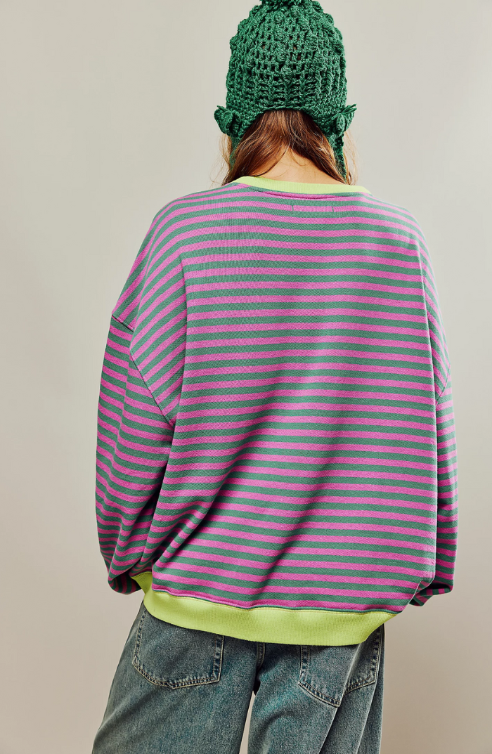 WW | locker gestreifter Pullover für Frauen