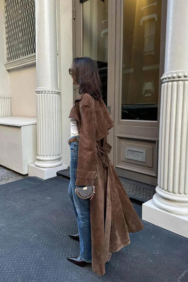WW | Veganer Leder-Trenchcoat