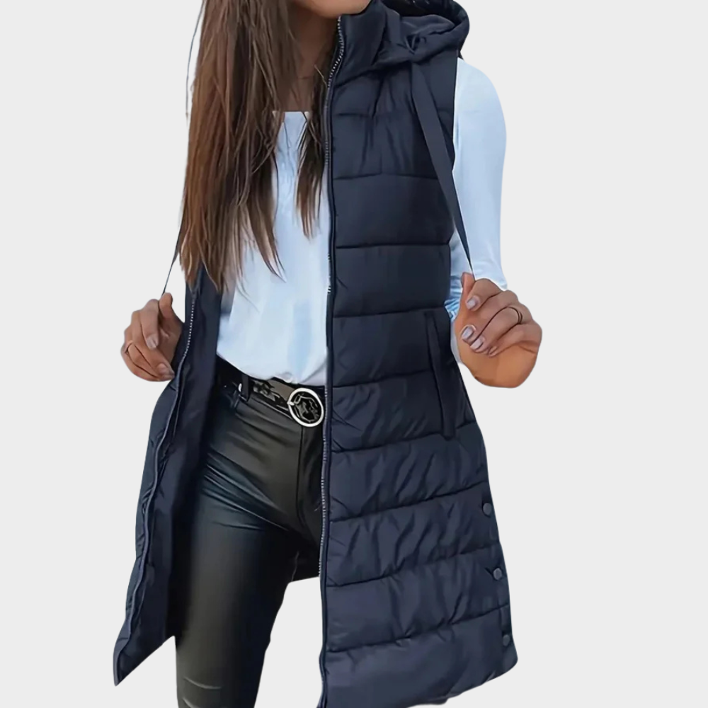 WW | Long Padded Hooded Vest