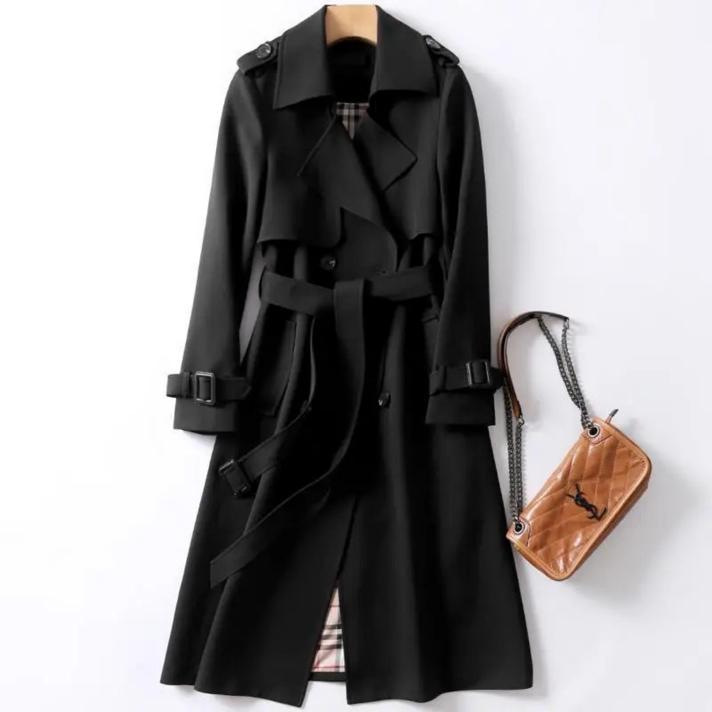 WW | Women's Korean Style Trench Coat with Belt
