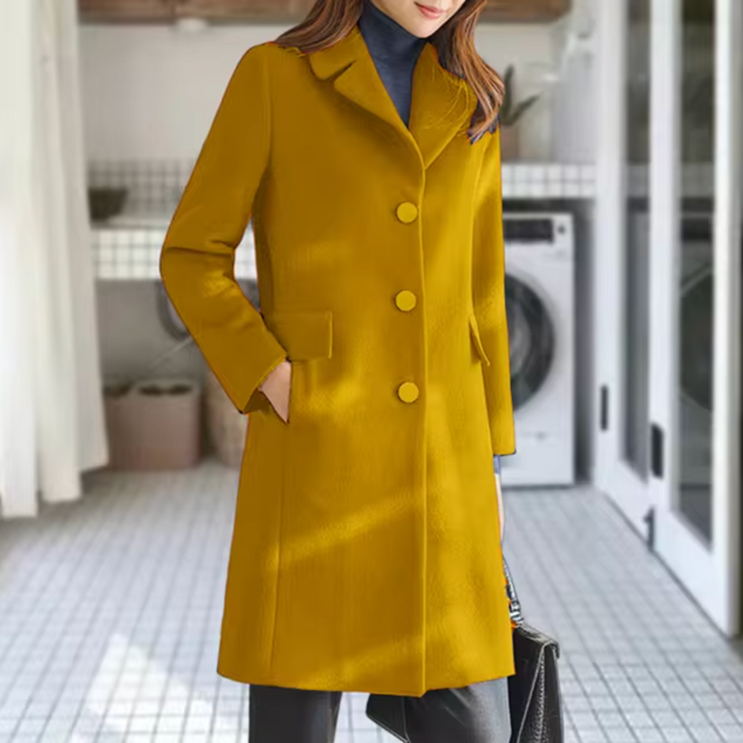 WW | Wool coat with front pocket