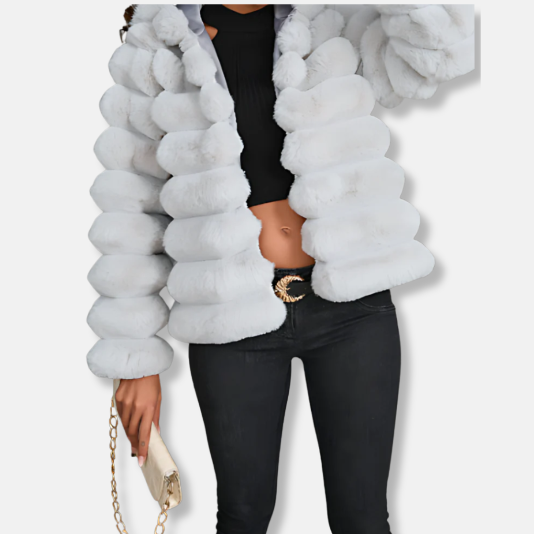 WW | Faux Fur Short Style Tailored Fit Stand-Up Collar
