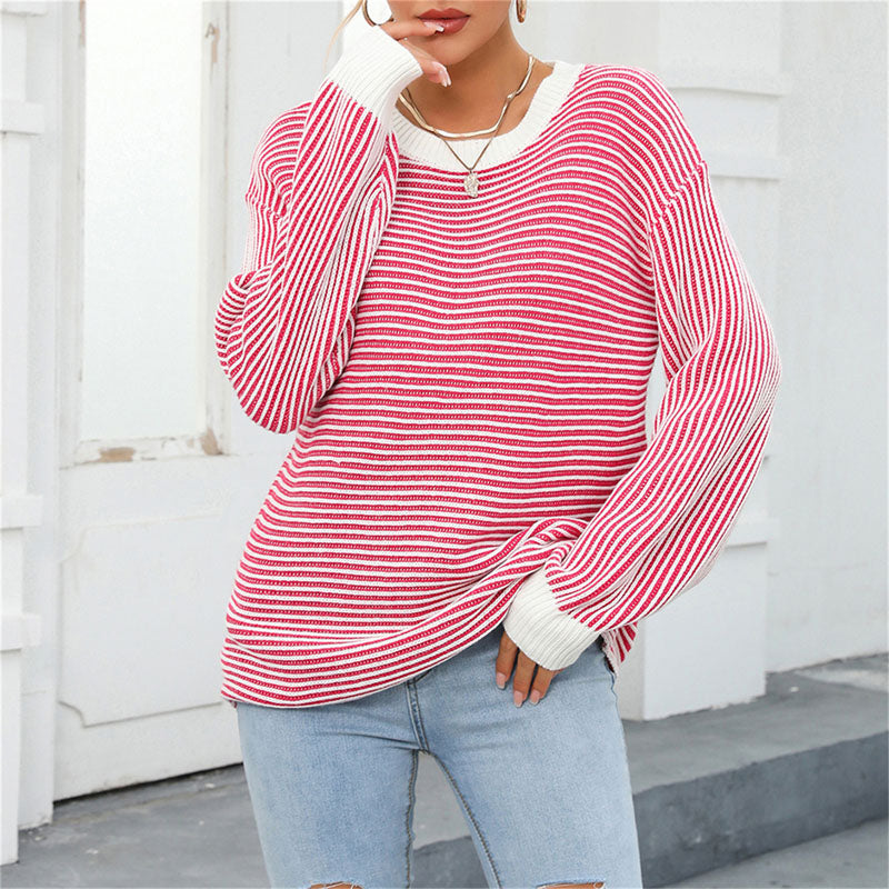 WW | Gestreifter Strickpullover für Einen Modernen Look