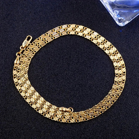 WW | 18k Gold Chain 2mm 925 Sterling Silver Necklace