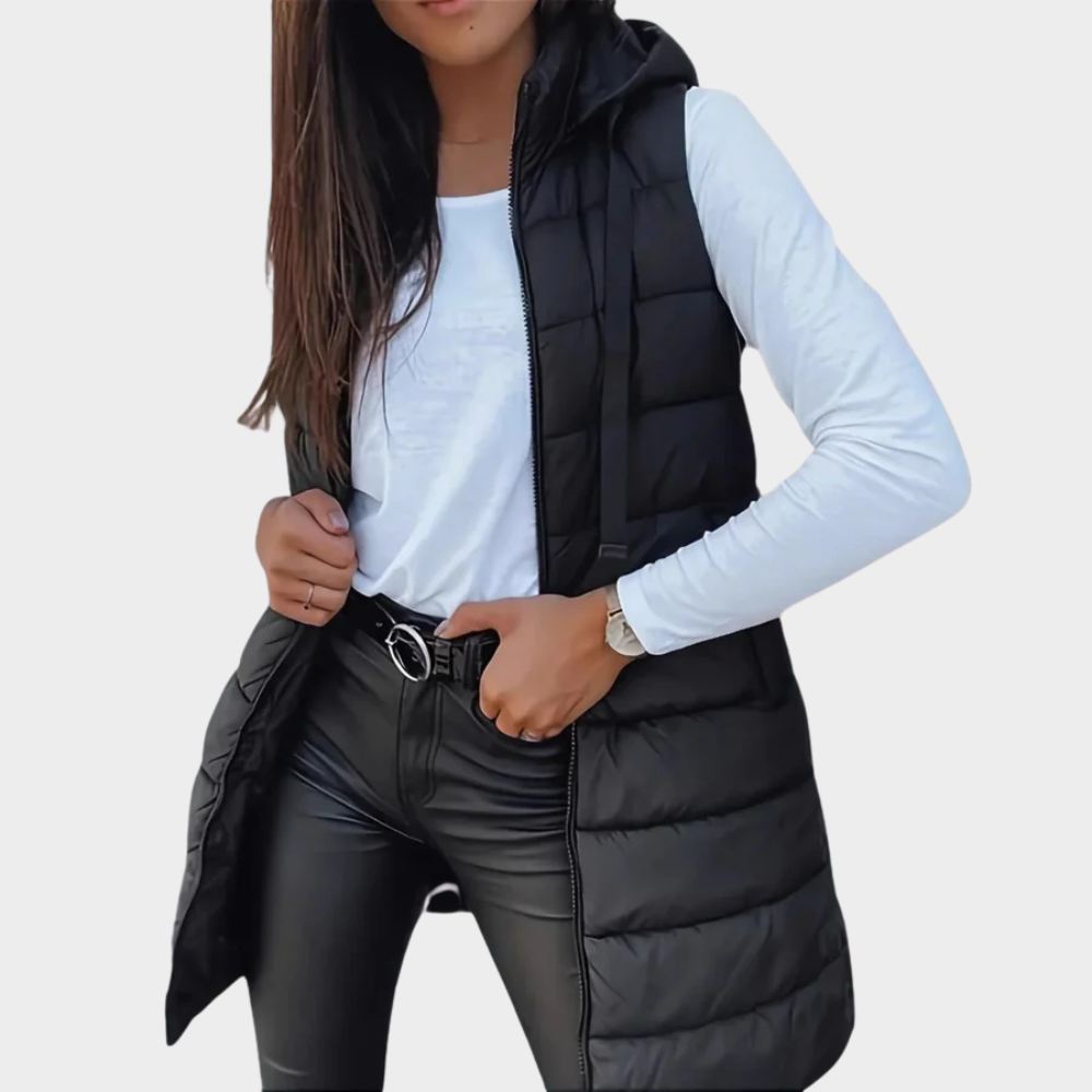 WW | Long Padded Hooded Vest