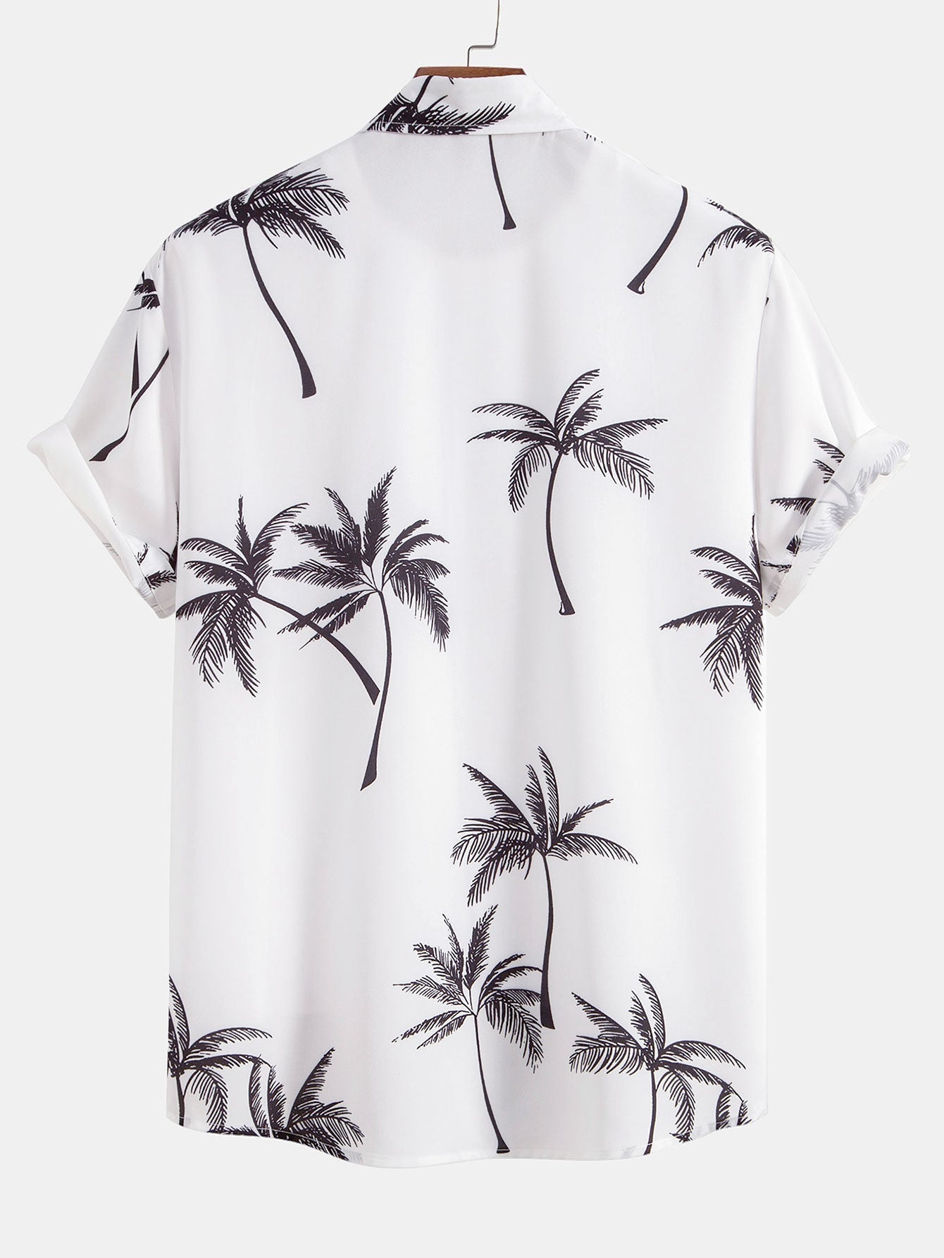 Hemd mit Palmen-Print und Badehose mit Streifenmuster