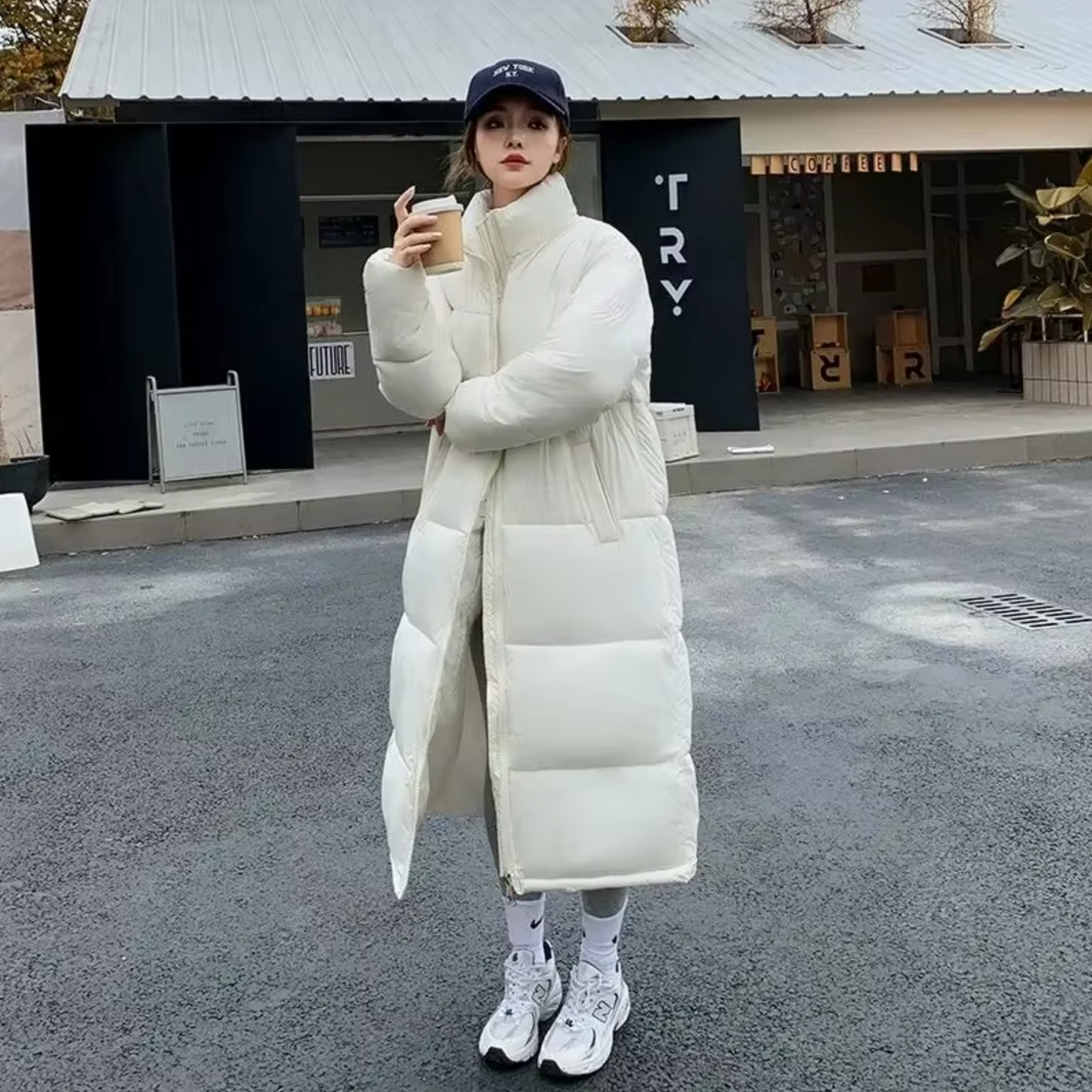 WW | Lange Gepolsterte Jacke