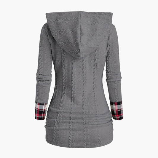WW | Stilvoll Kabelstrick Hoodie für Frauen