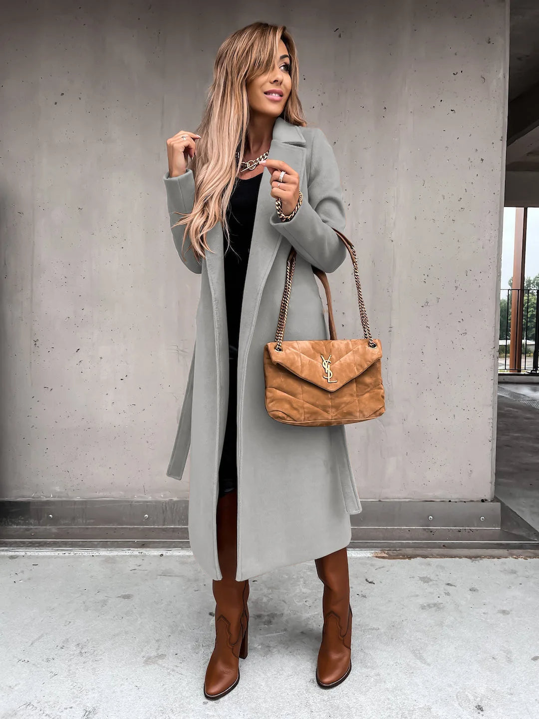 WW | Stylish Women's Wool Blend Jacket With Belt