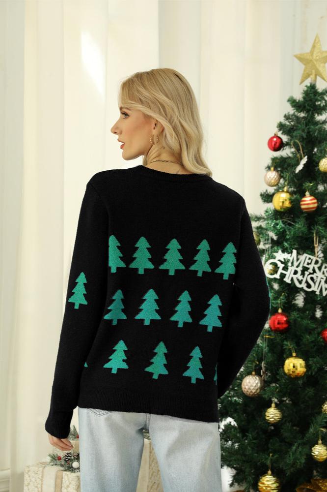 WW | Funkelnder Pailletten Weihnachtbaum Strickpullover