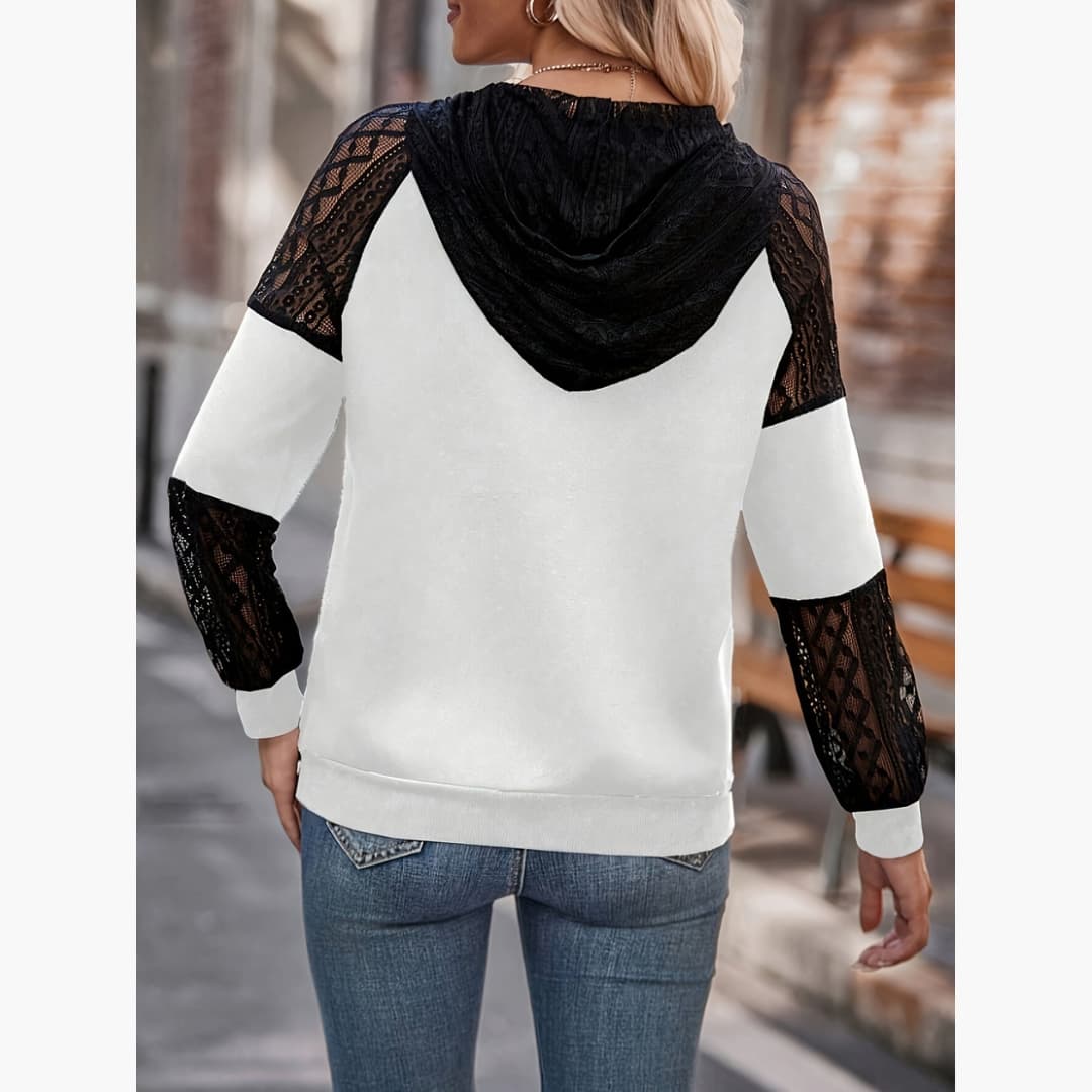 WW | Stylish Hoodie with Lace for Women