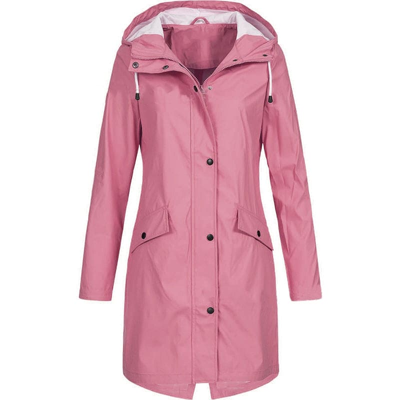 WW | Women's Waterproof Raincoat with Hood & Adjustable Waist