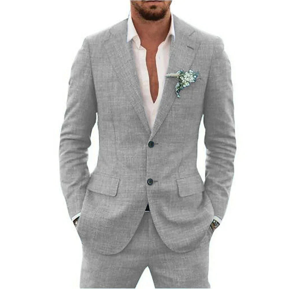 WW | Slim Fit Zwei Knopf Verschluss Atmungsaktives Mischgewebe